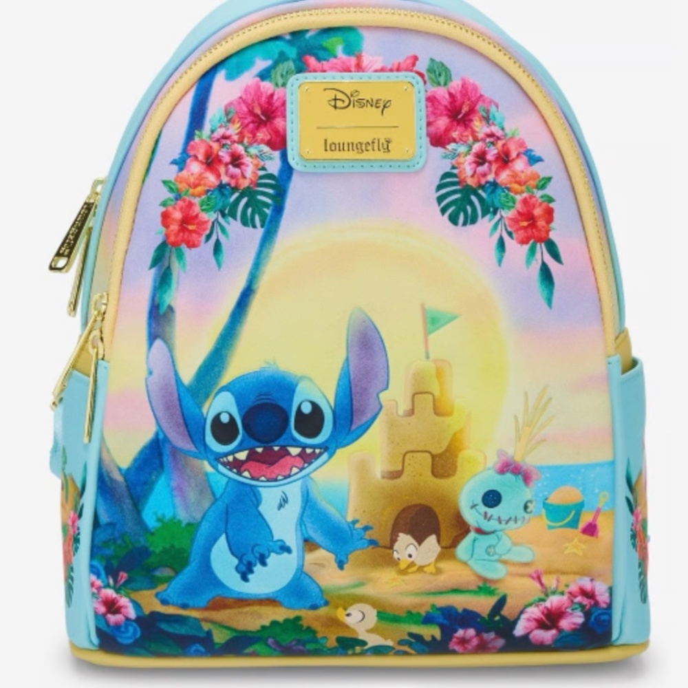 Loungefly Disney Lilo & Stitch Beach Scene Mini Backpack